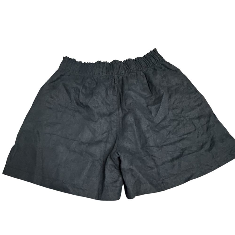 Quince 100% European Linen High Waisted Black Shorts Size M. - Picture 2 of 8